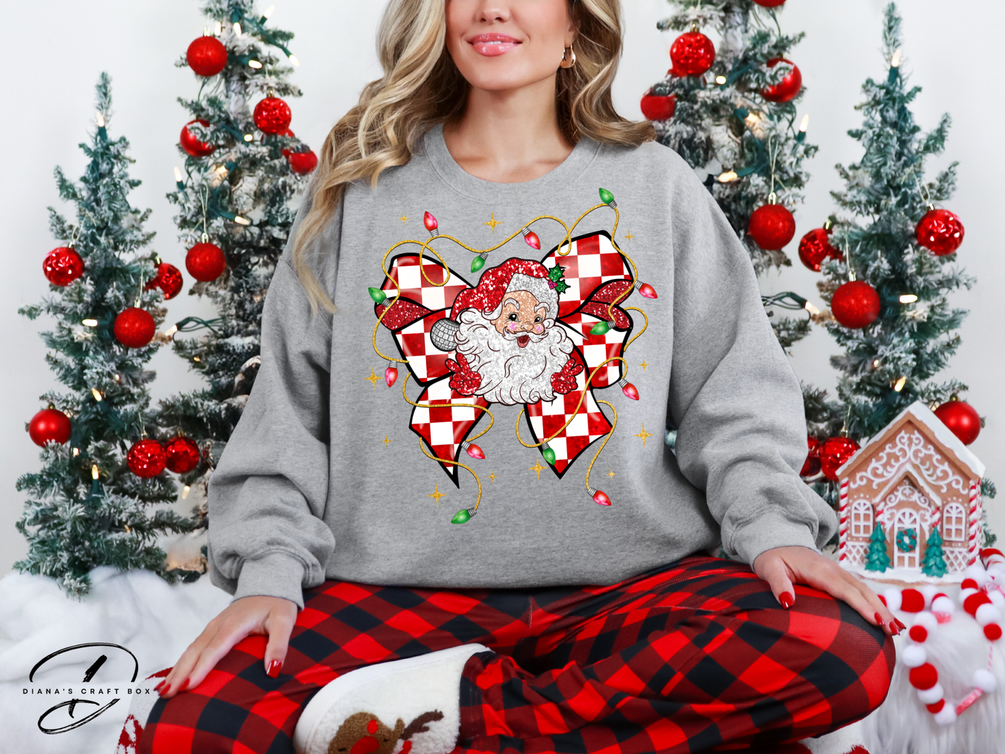 Santa Bow Sweatshirt