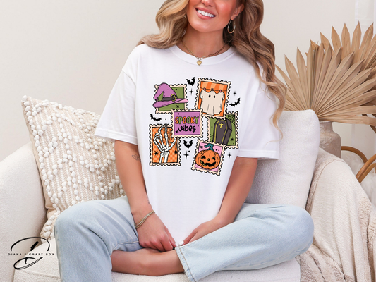 Spooky Vibes Stamps T-shirt