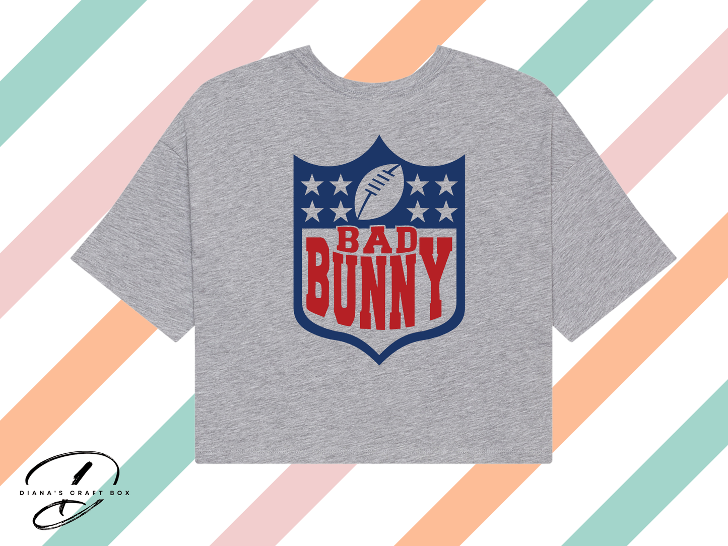 Bad Bunny Football Crop/Baby Tee