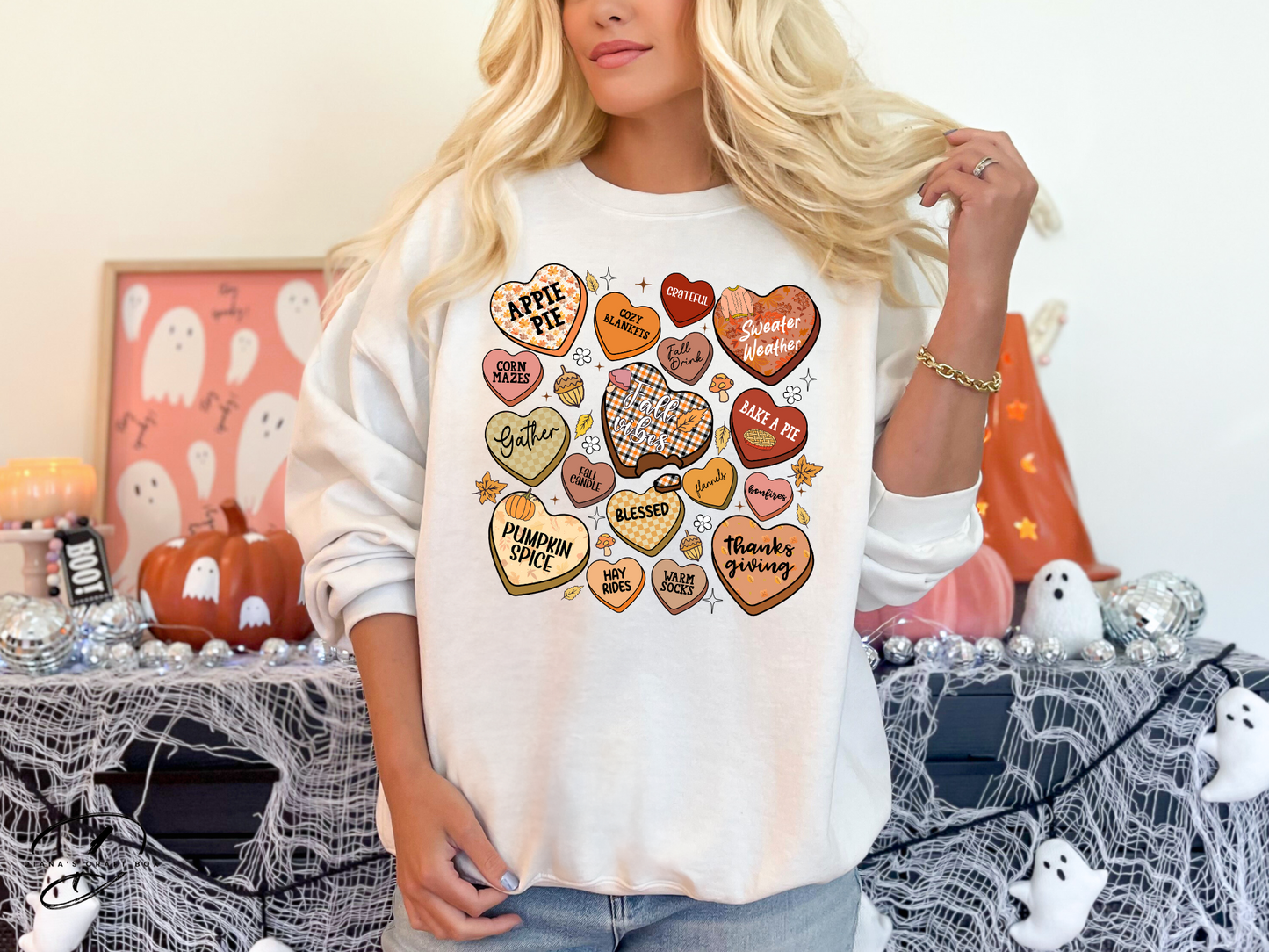 Fall Hearts sweatshirt