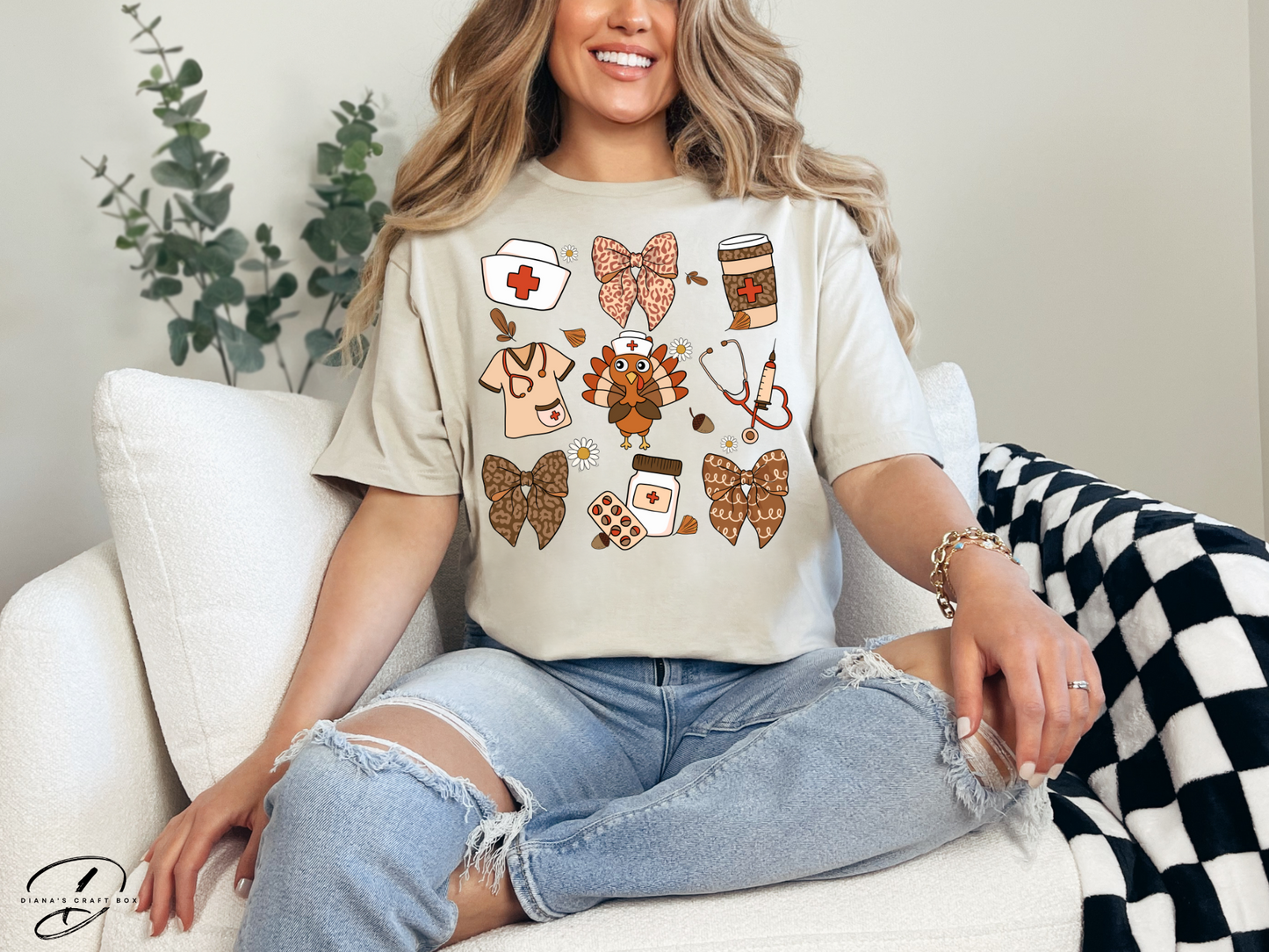 Thanksgiving Coquette Healthcare T-shirt