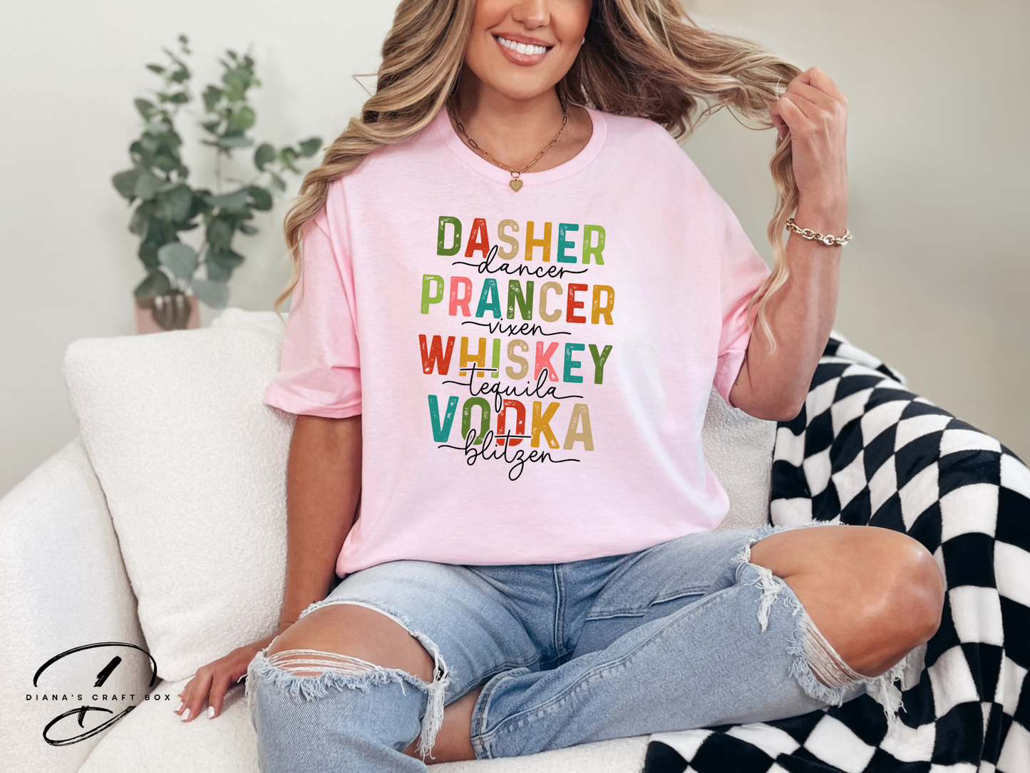 Dasher, Prancer, Whiskey , Vodka T-shirt