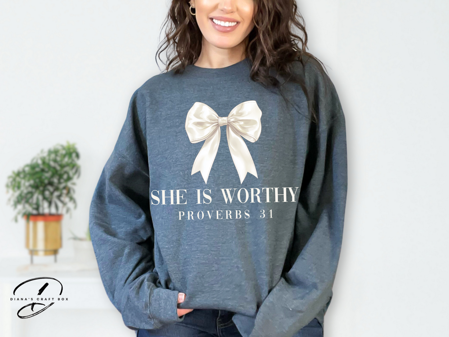 She is worthy Sweatshirt