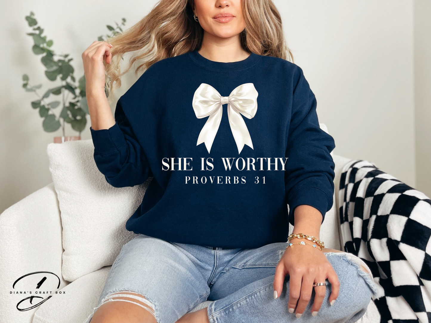 She is worthy Sweatshirt