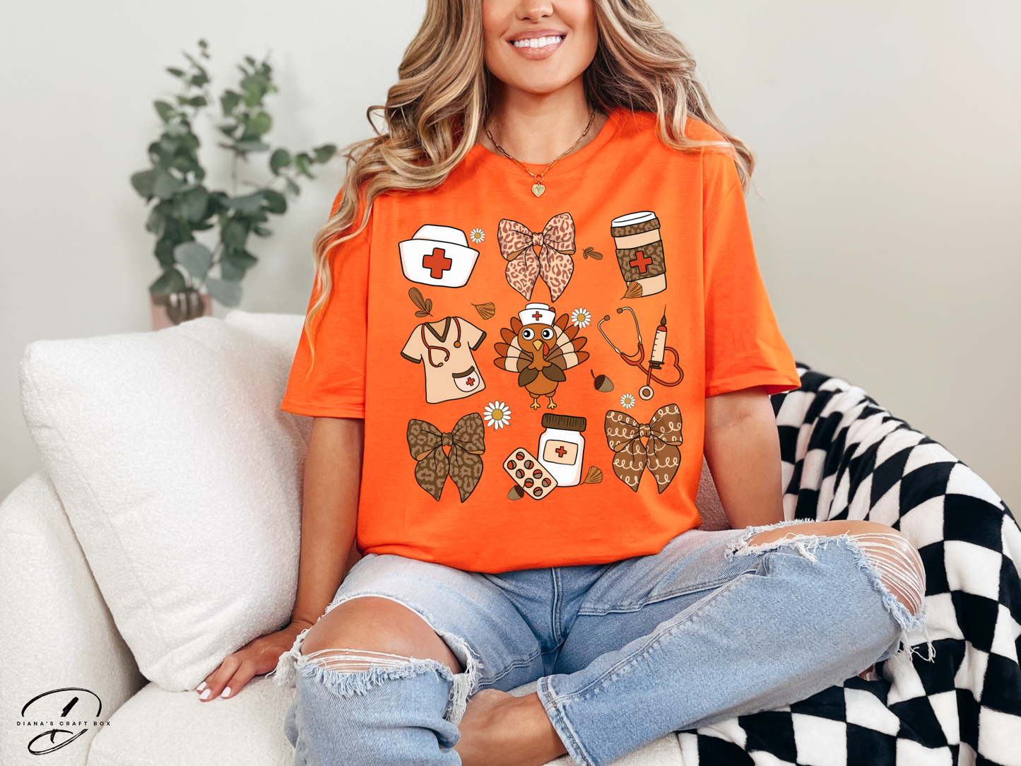 Thanksgiving Coquette Healthcare T-shirt