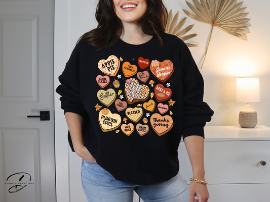 Fall Hearts sweatshirt