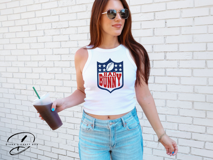 Bad Bunny Football Crop/Baby Tee