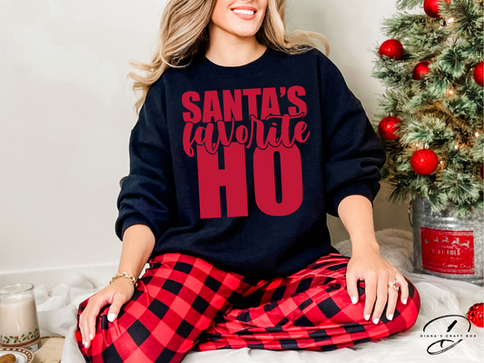 Santa's Favorite Ho (red font)