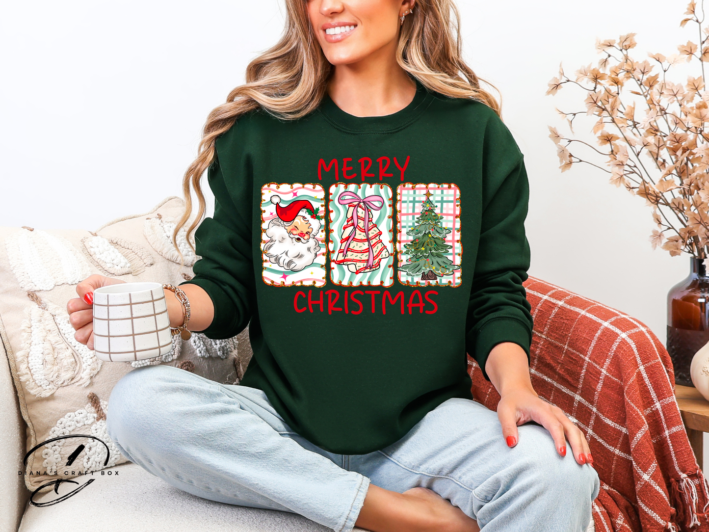 Merry Christmas Plaid Sweatshirt