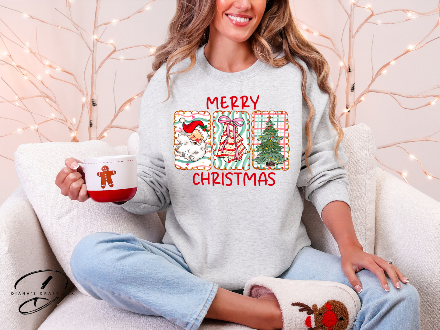 Merry Christmas Plaid Sweatshirt