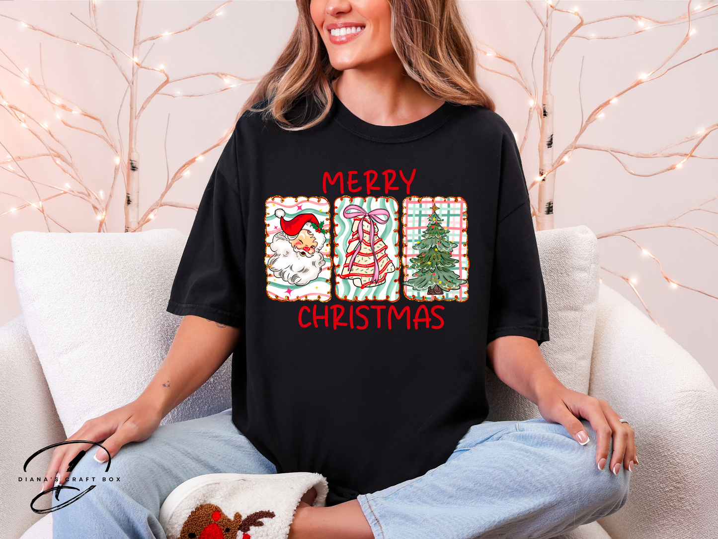 Merry Christmas Plaid T-shirt