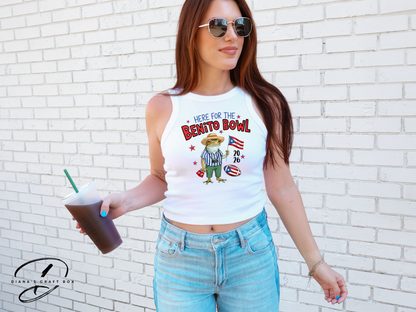 Here for the Benito Bowl Crop/Baby tee