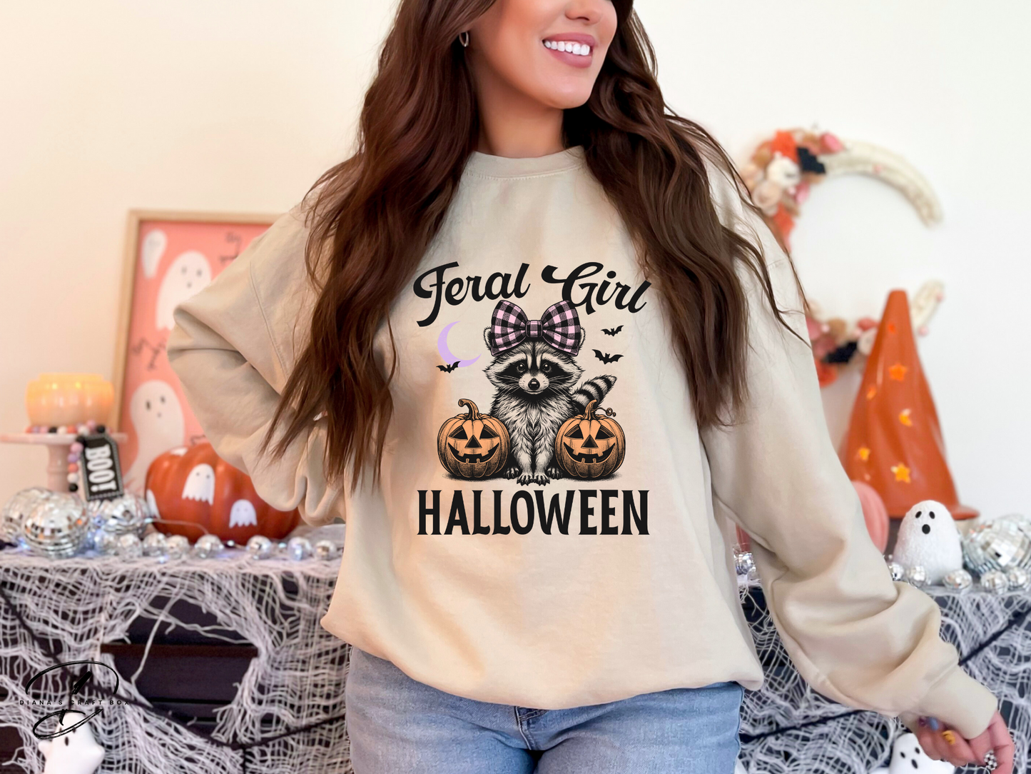 Feral Girl Halloween Sweatshirt