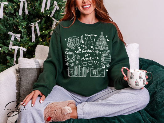 All booked for Christmas Sweatshirt