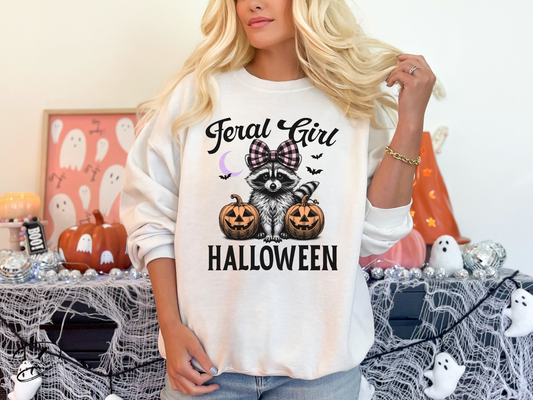 Feral Girl Halloween Sweatshirt