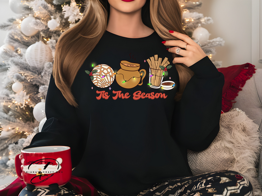 Tis' the season (pan and hot chocolate) Sweatshirt