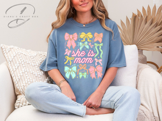 She is Mom Bows T-shirt