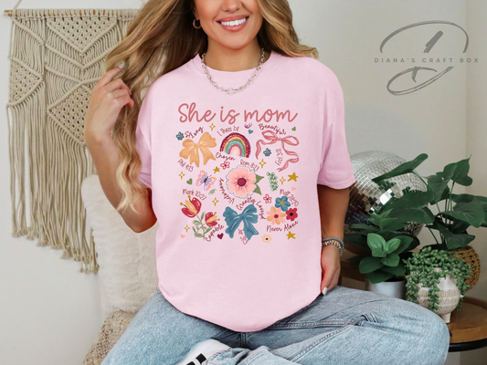 She is mom coquette T-shirt