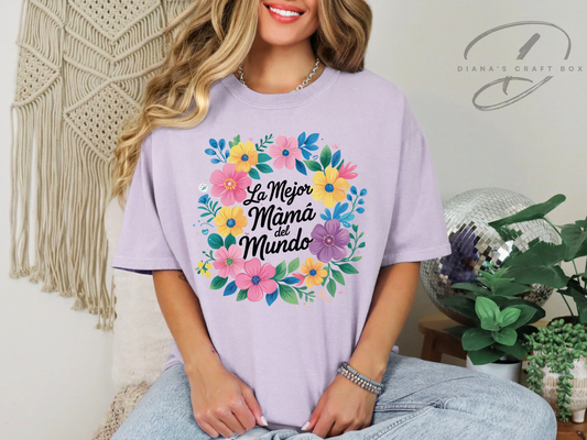 La mejor mama del mundo (pastel colors) T-shirt