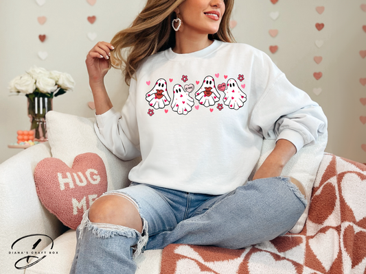 Valentines Ghost Sweatshirt