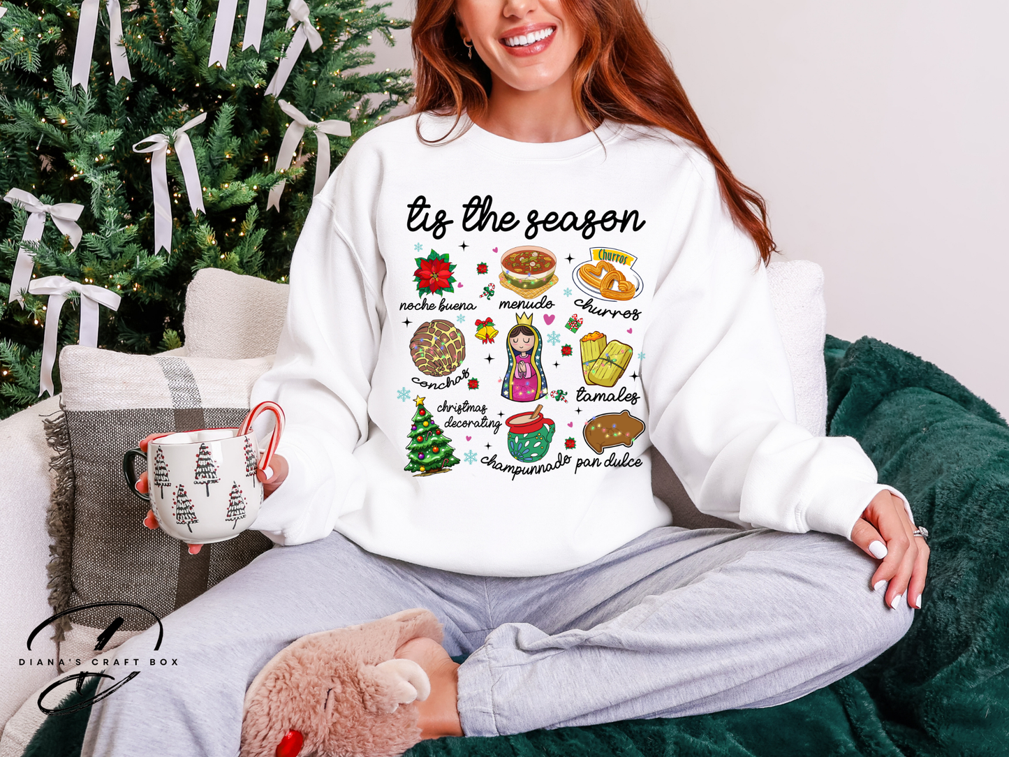 Tis the season hispanic Coquette Sweatshirt