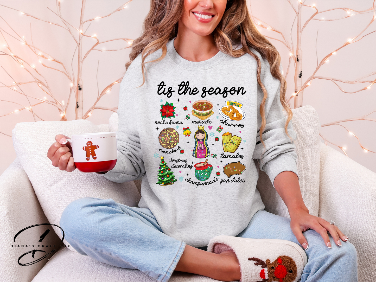 Tis the season hispanic Coquette Sweatshirt