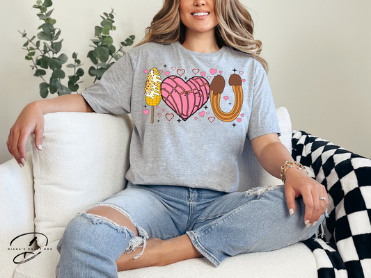I love you (elote, concha, churrros) T-shirt
