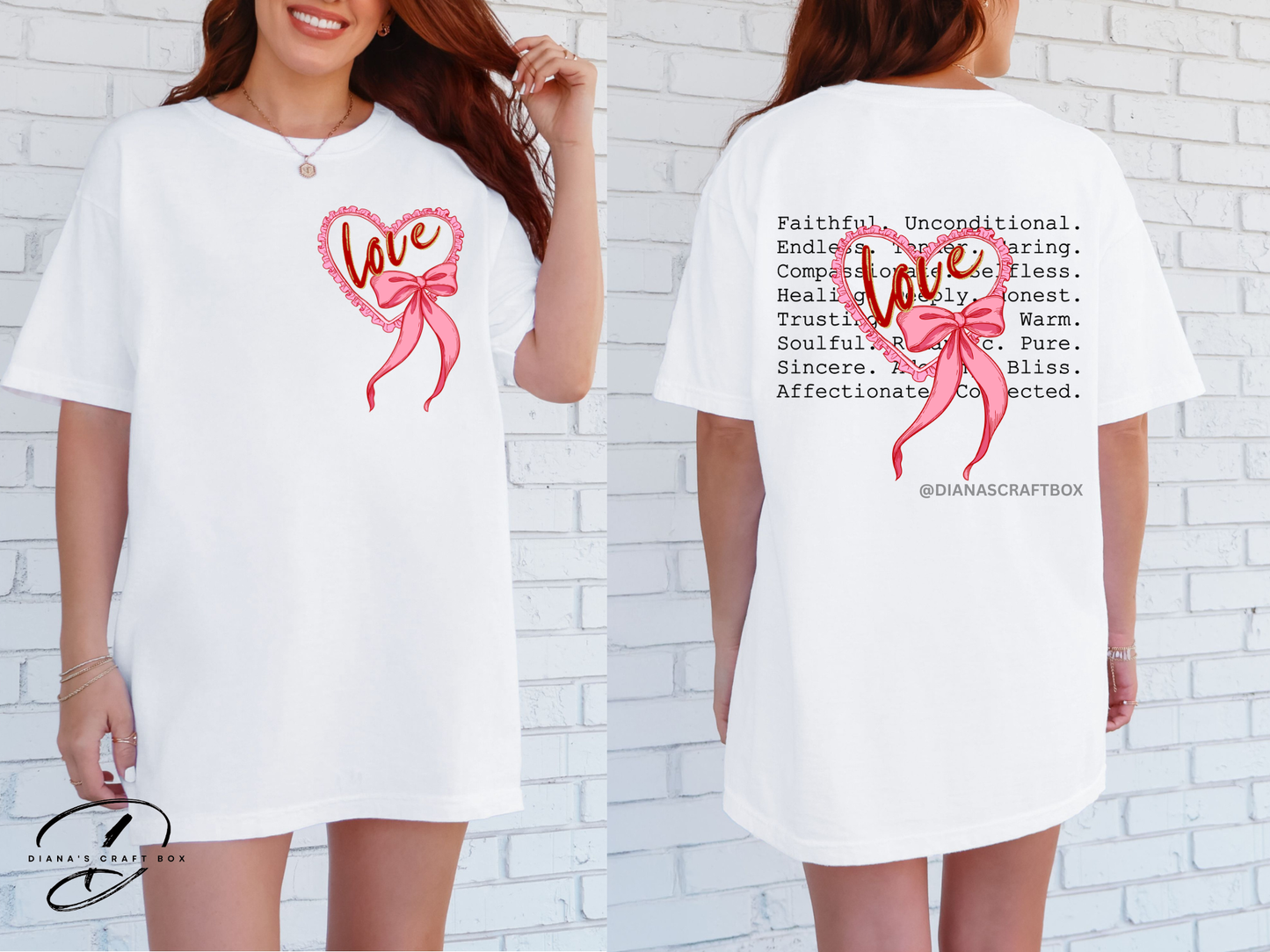 Love bow heart T-shirt