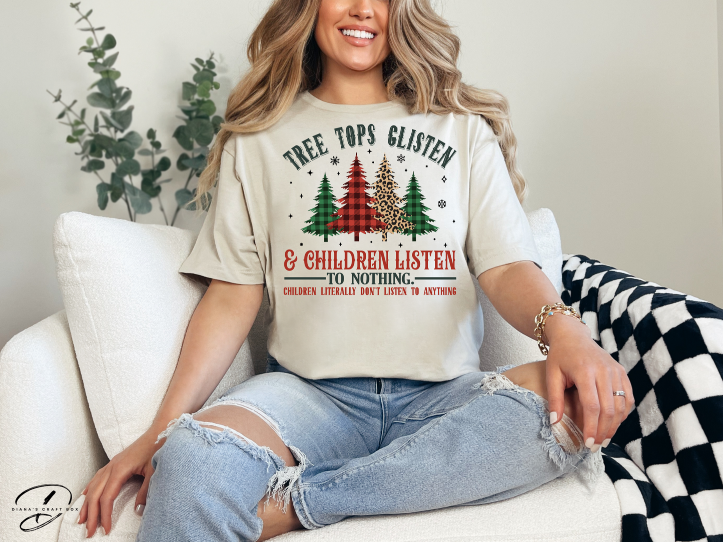 Tree Tops Glisten & Children listen to NOTHING T-shirt