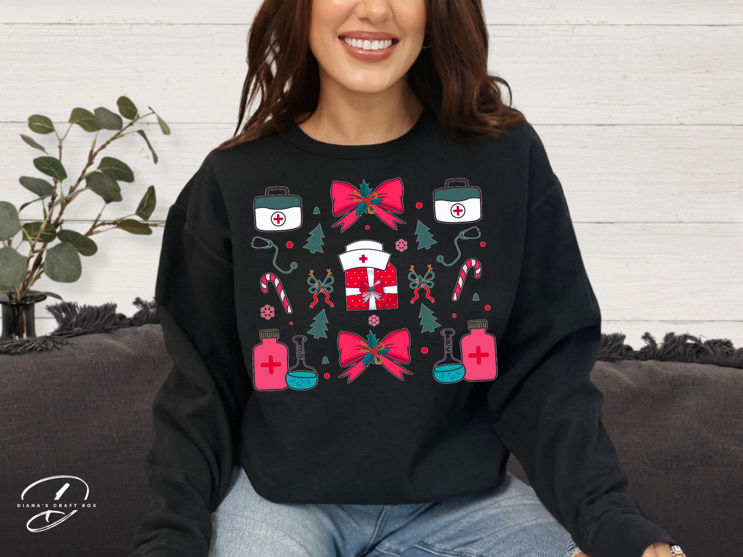 Red Healthcare Coquette Sweatshirt