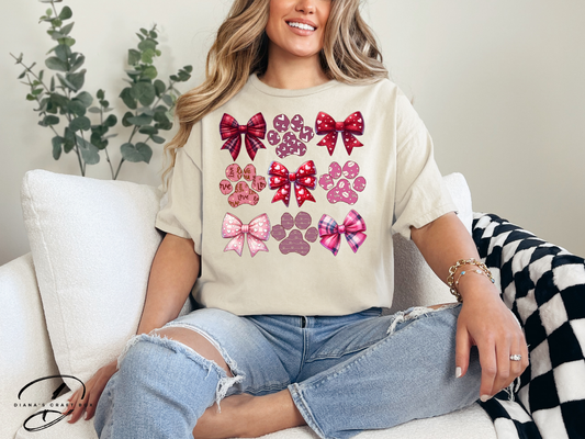 Doggy Paws Valentines T-shirt