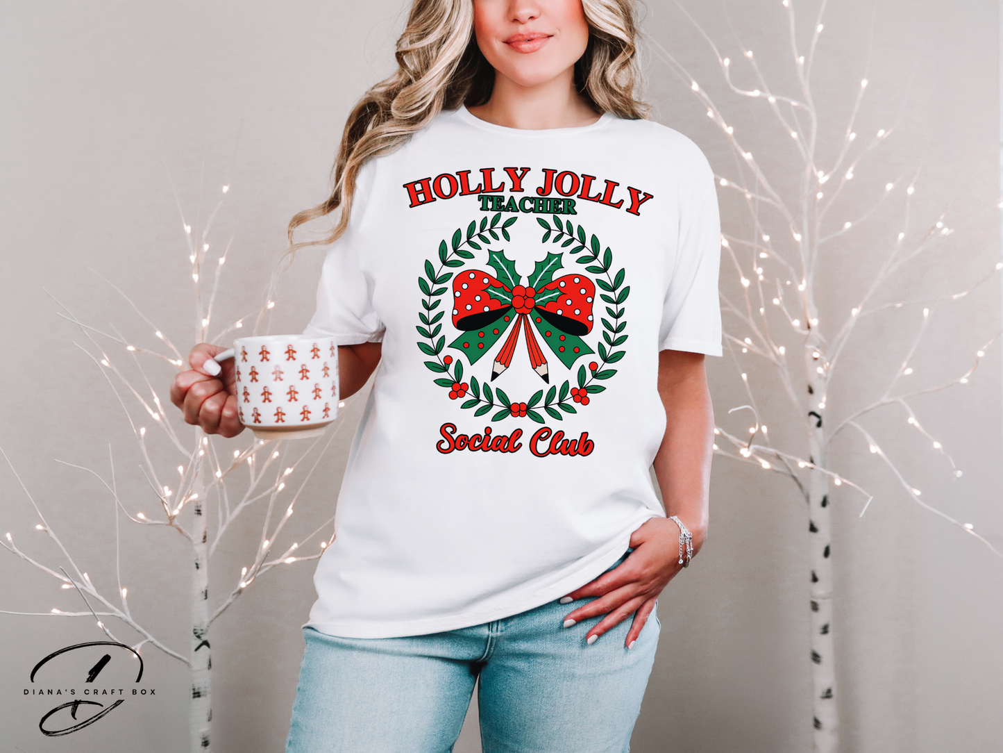 Holly Jolly Teacher Social Club T-shirt