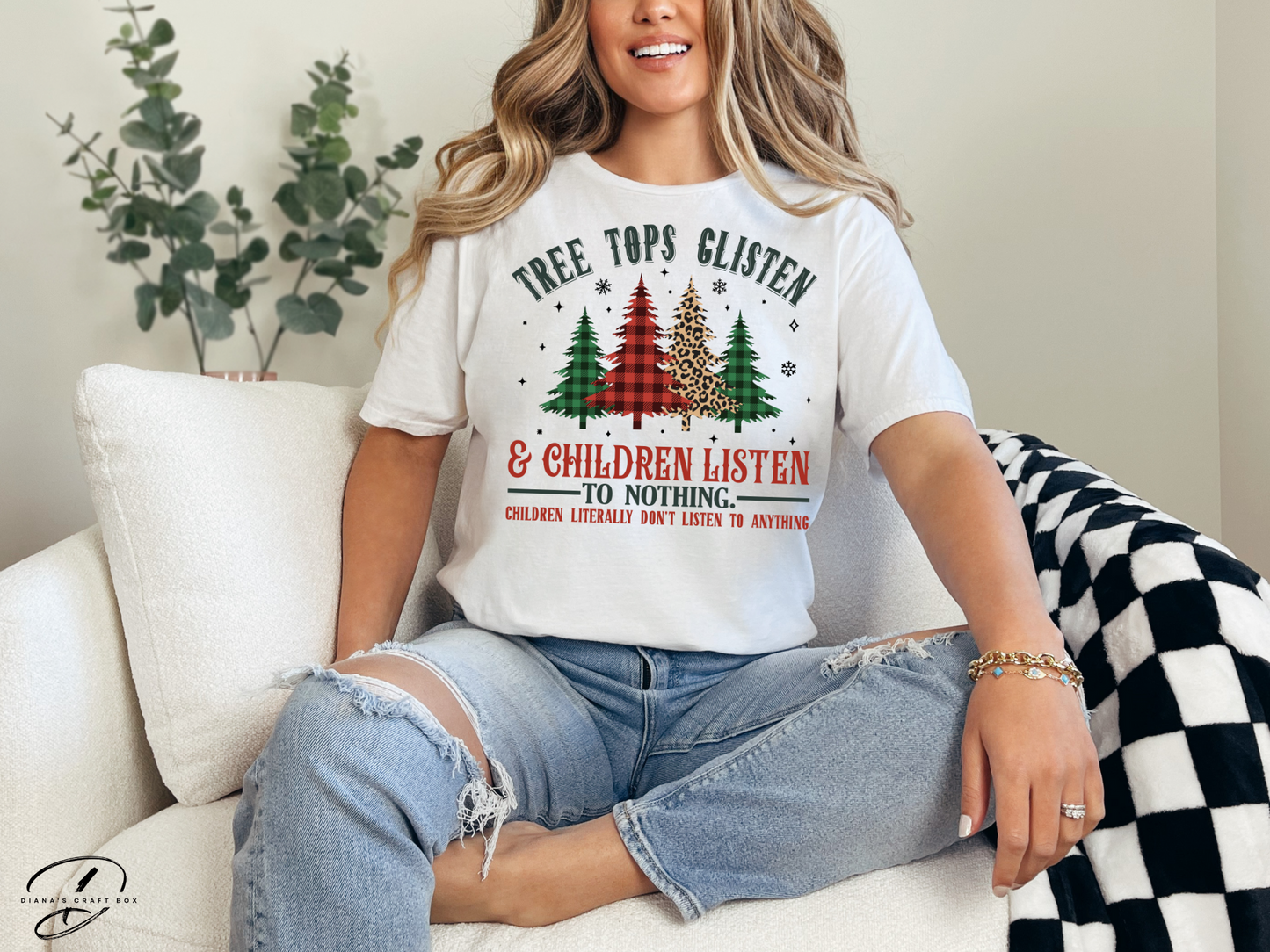 Tree Tops Glisten & Children listen to NOTHING T-shirt