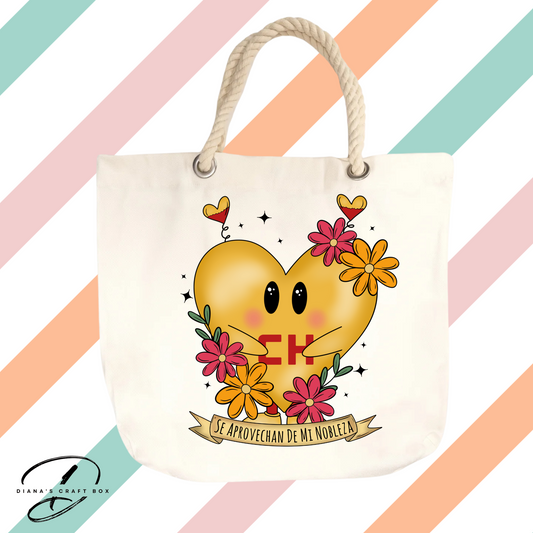 Se aprovechan de mi nobleza rope tote bag