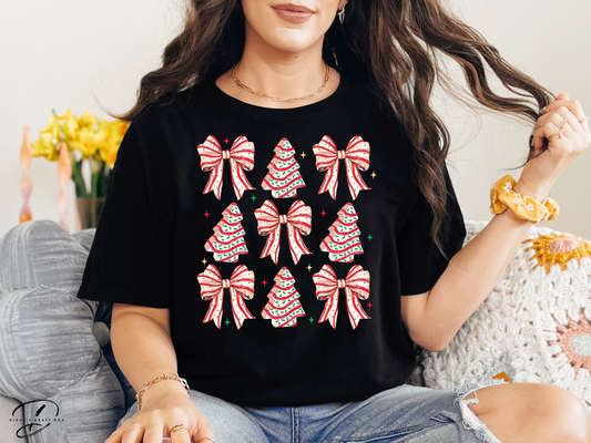 Red Christmas Trees Little Debbies T-shirt