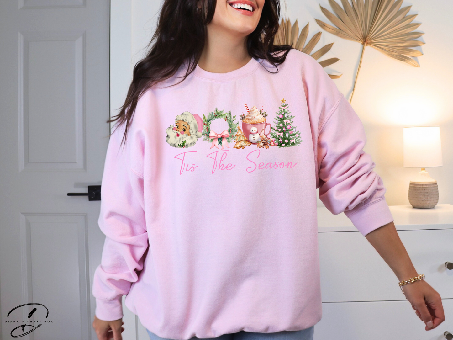 Pink Tis' the season Sweatshirt