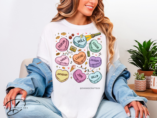 Stranger things Valentines t-shirt