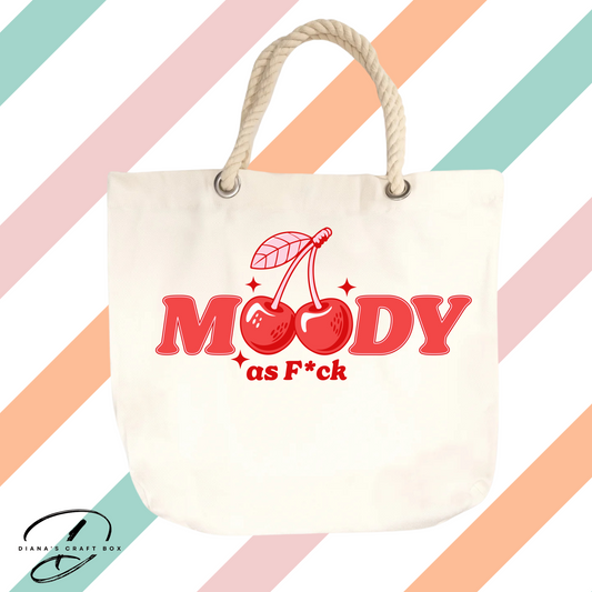 Moody as f*ck rope tote bag