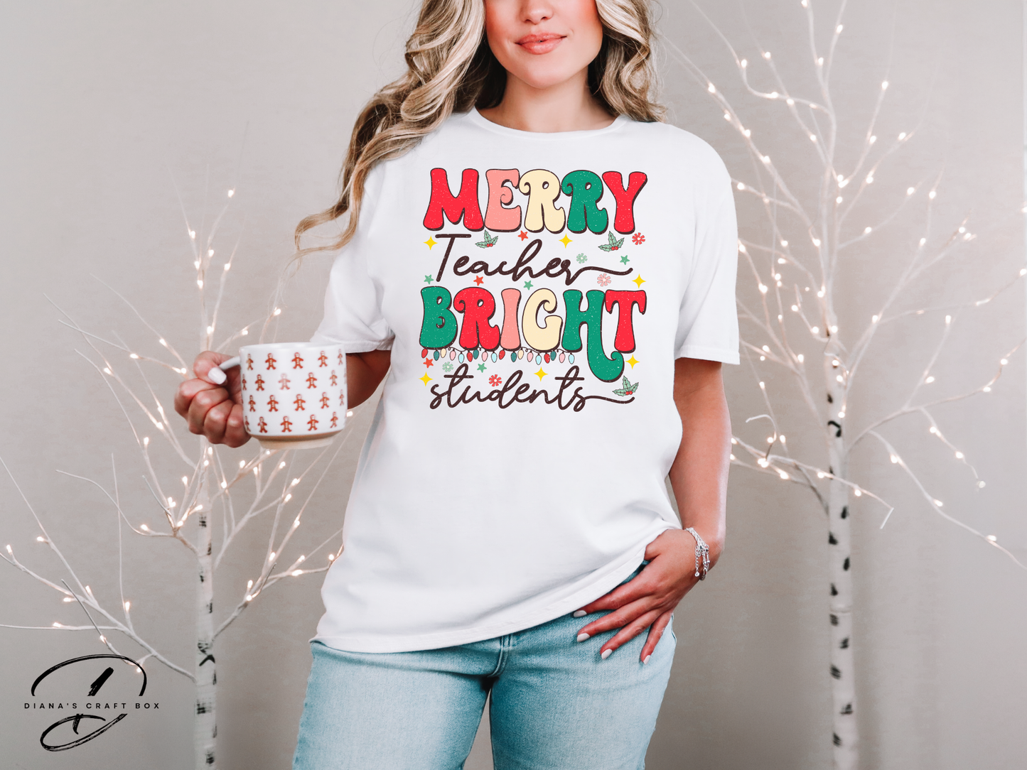 Merry Teacher Bright Students T-shirt