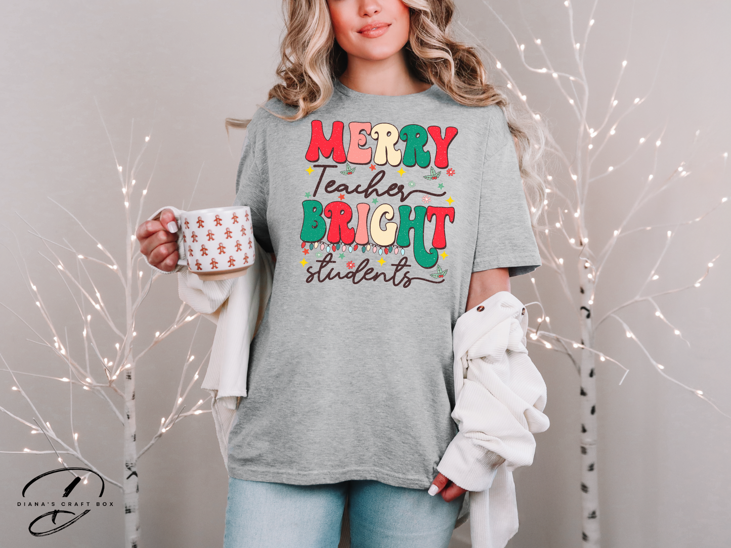 Merry Teacher Bright Students T-shirt