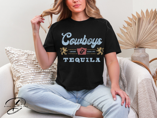 Cowboys and tequila Boxy Tee