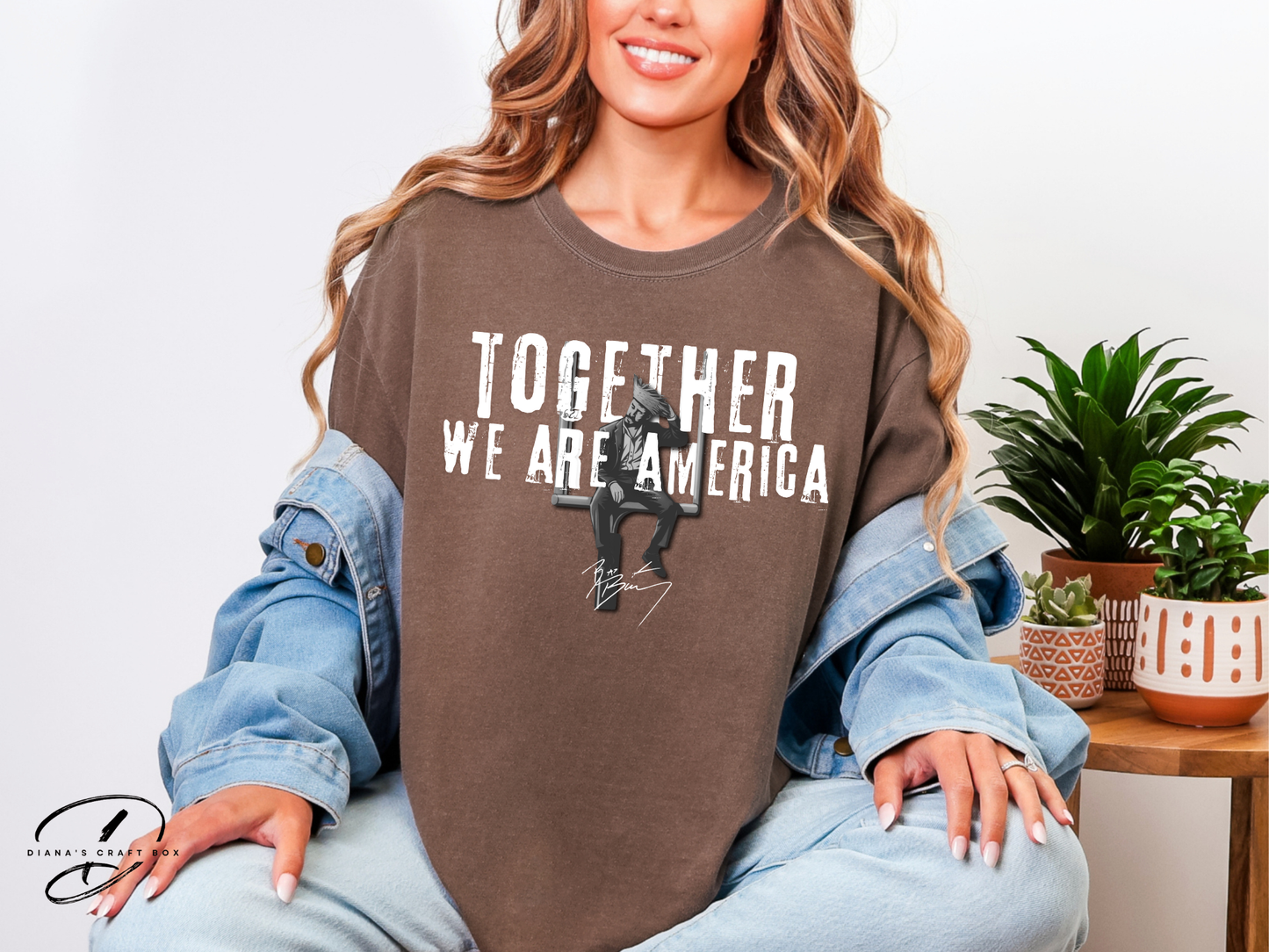 Together we are America (benito on goal post)