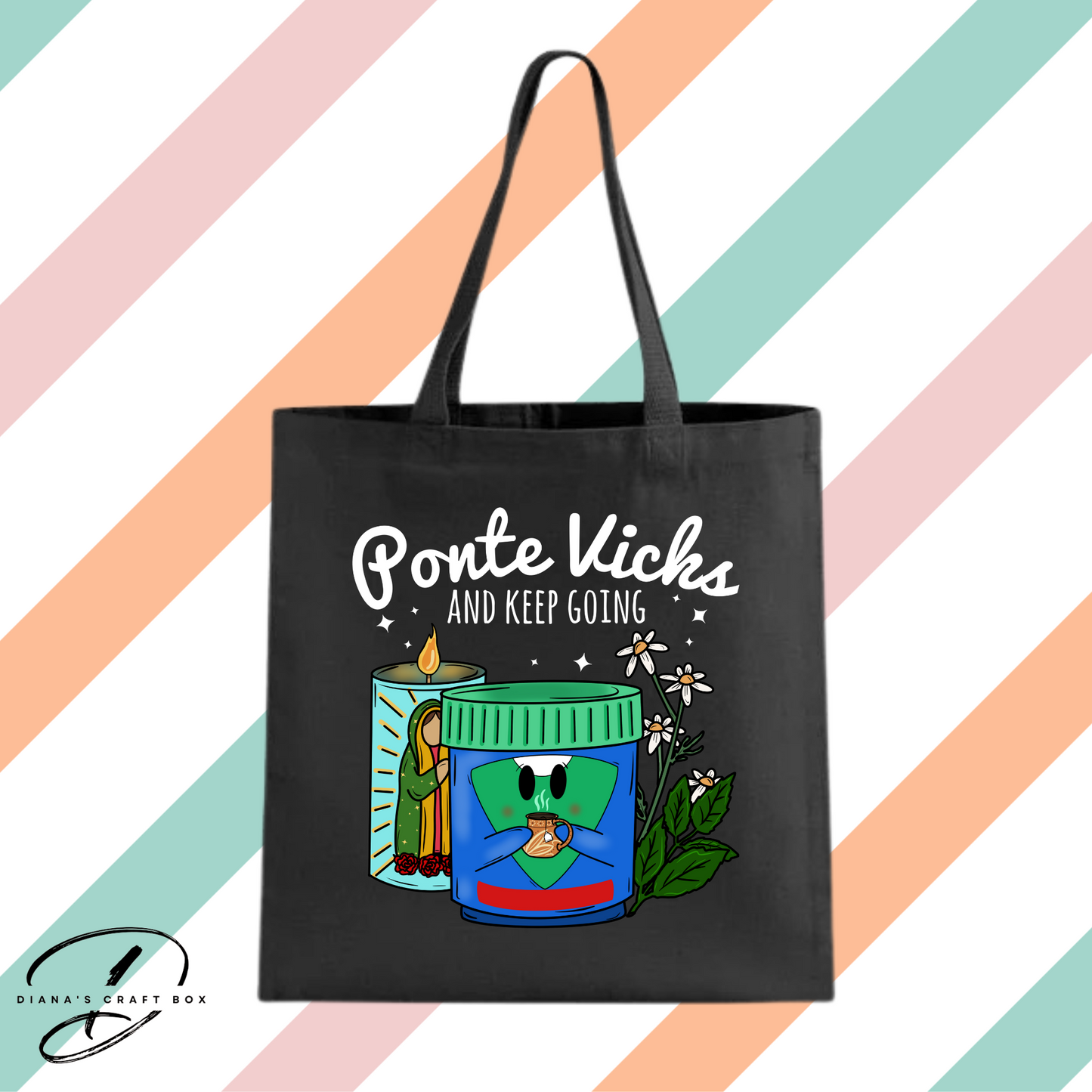 Ponte vicks and keep going tote bag