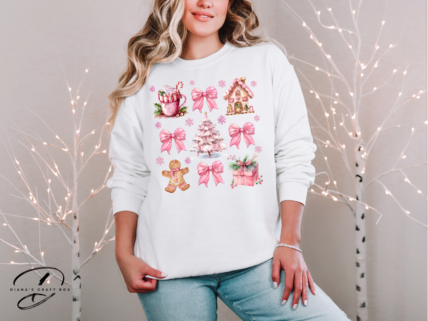 Pink Christmas Coquette Sweatshirt