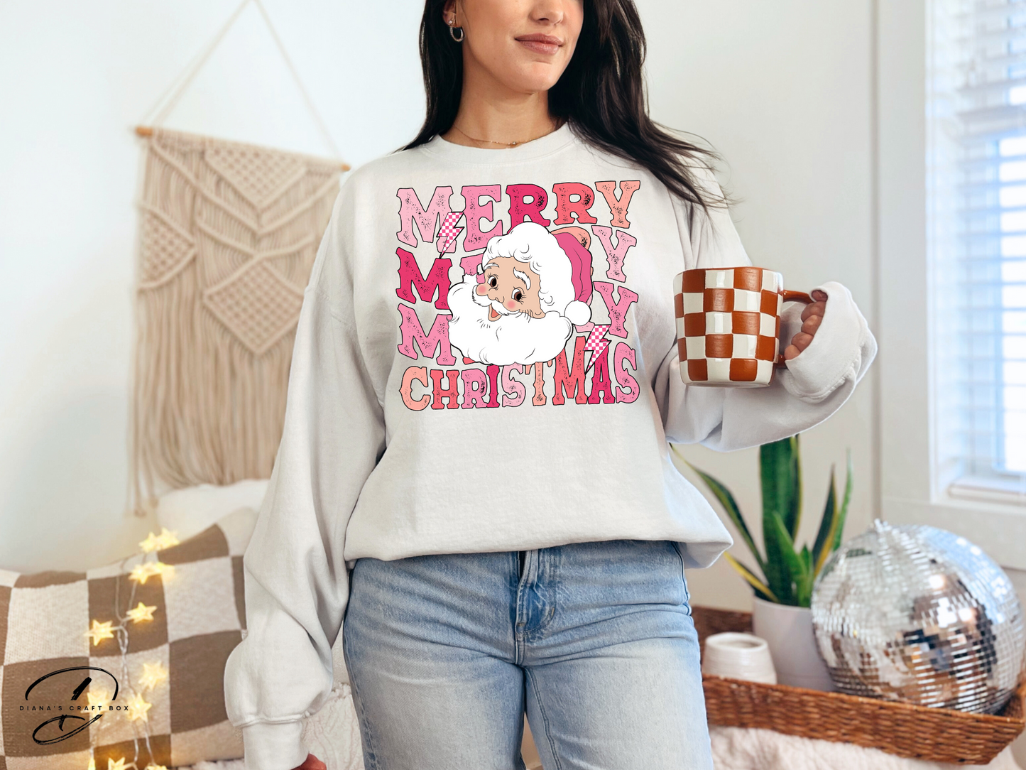 Pink Santa Sweatshirt