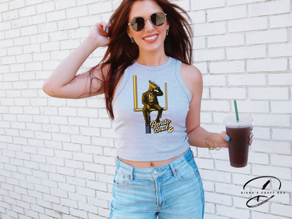 Benito Bowl with Puerto Rico football Crop Top/Baby Tee