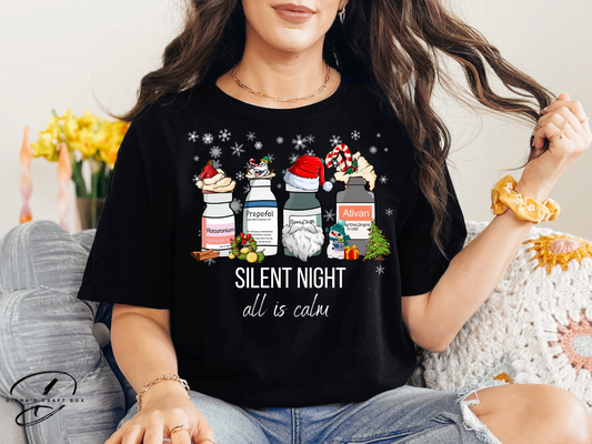 Silent Night (propofol and Ativan) Christmas T-shirt