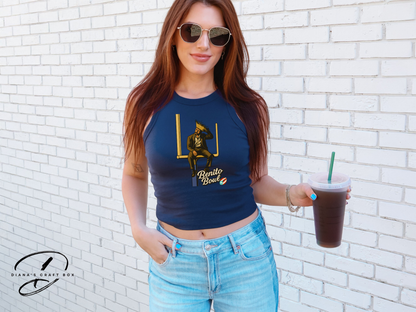Benito Bowl with Puerto Rico football Crop Top/Baby Tee
