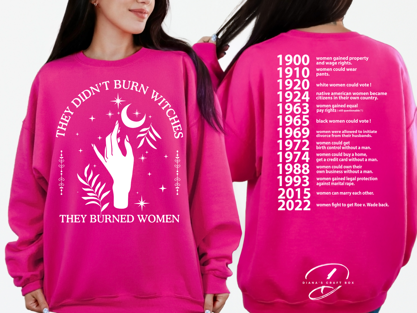 They didn't burn witches they burned women Sweatshirt (1 hand)