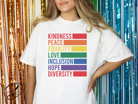 Kindness Peace Equality T-shirt